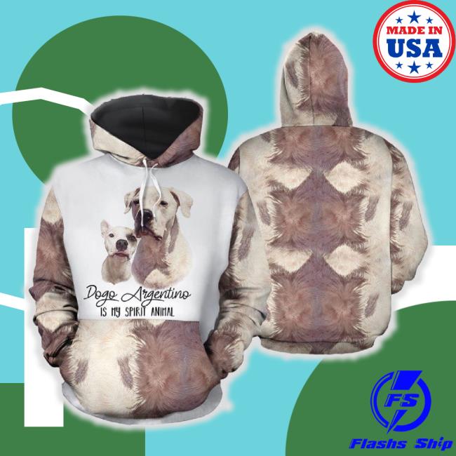 Original Dogo Argentino My Spirit Animal Christmas All Over Print 3D Hoodie – Pet Lover Christmas New Shirt