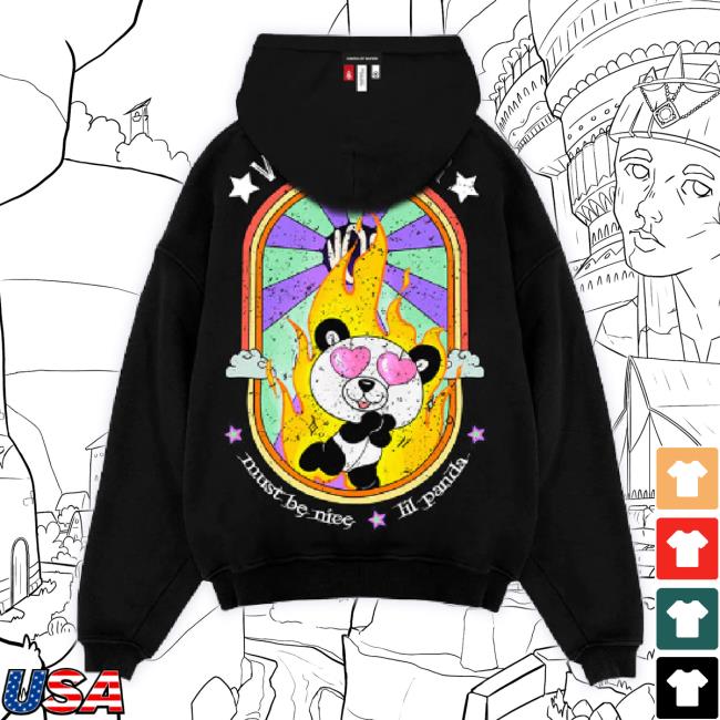 Official Vision Of Super Black Long Sleeve Tee With In Love Pandy Print