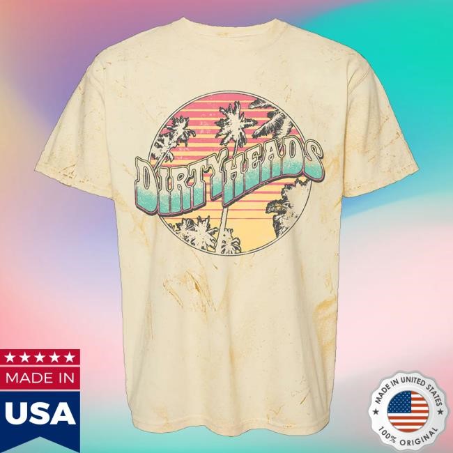 Official Dirty Heads Merch Shop Store Retro Palms Yellow Shirt