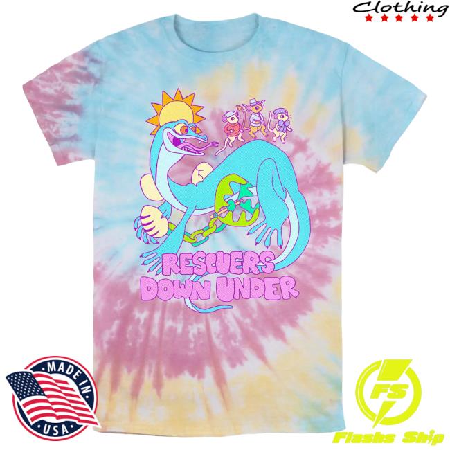 Official Kohls Apparel Clothing Store Shop Merch Licensed Character Disney's Rescuers Down Under Men's Joanna Stealing Tie Dye Graphic Shirt