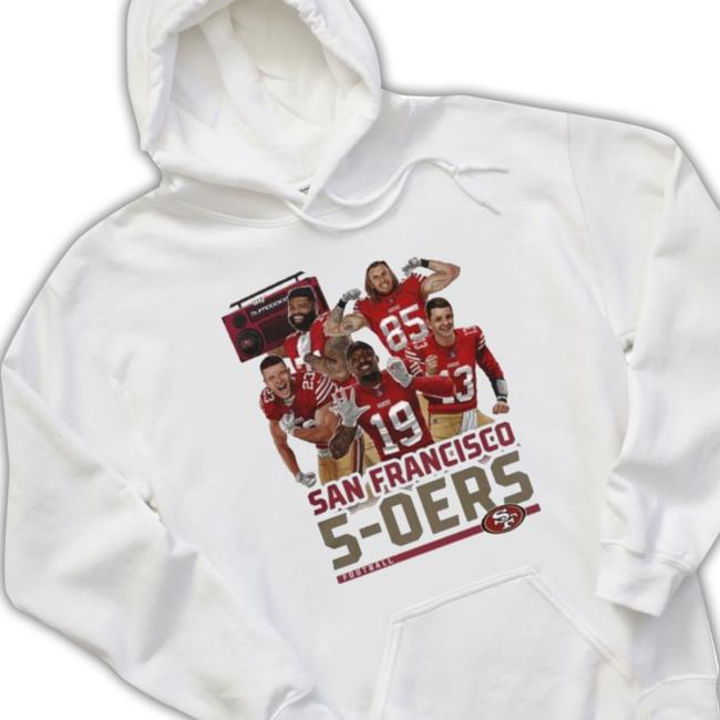 San Francisco 5-0 Ers Football Sweatshirt San Francisco 5-0 Ers Football Hoodied Sweatshirt