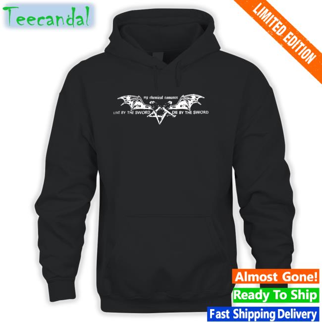 Mcr Live By The Sword Die By The Sword Pentagram Wings Shirt My Chemical Romance Merch