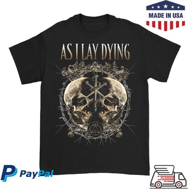 Limited Down Right Merch As I Lay Dying - Skull Snake Spike Shirt