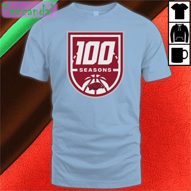 Arkansas Razorbacks Shop Men's Basketball 100 Seasons Long Sleeve Tee Shirt