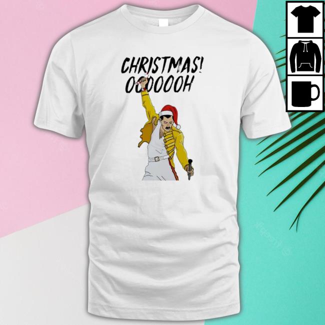Freddie Mercury Christmas Ooooooh Tee Freddie Mercury Christmas Ooooooh Crewneck Sweatshirt
