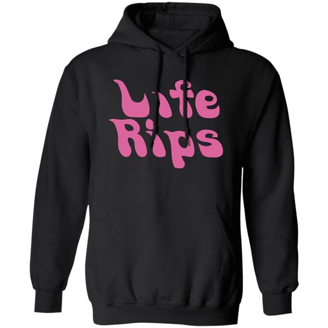 Life Rips White Black hoodie Life Rips White Black hoodie