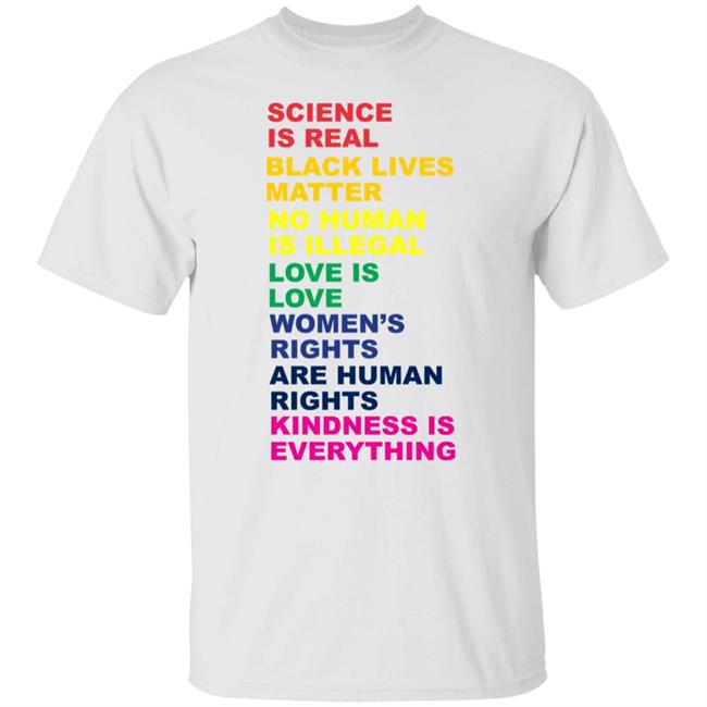 science is real t shirt white hoodie sweatshirt