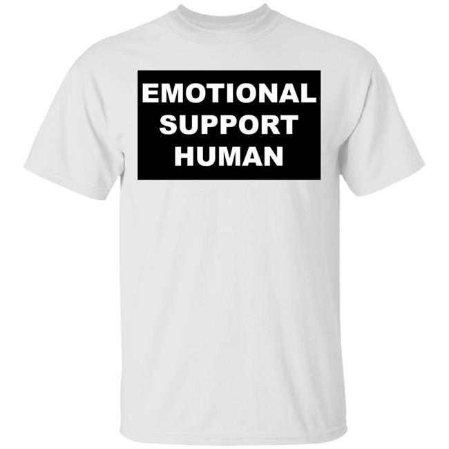 Macaulay Culkin dons quirky 'Emotional Support Human' t shirt white hoodie sweatshirt