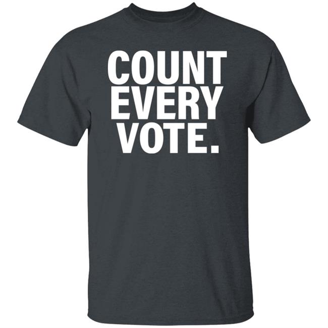 David Gabig Holds Aloft A "Count Every Vote '' Shirt David Gabig Holds Aloft A "Count Every Vote '' Shirt