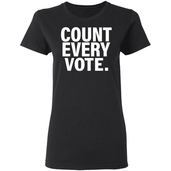 David Gabig Holds Aloft A "Count Every Vote '' Shirt David Gabig Holds Aloft A "Count Every Vote '' Shirt