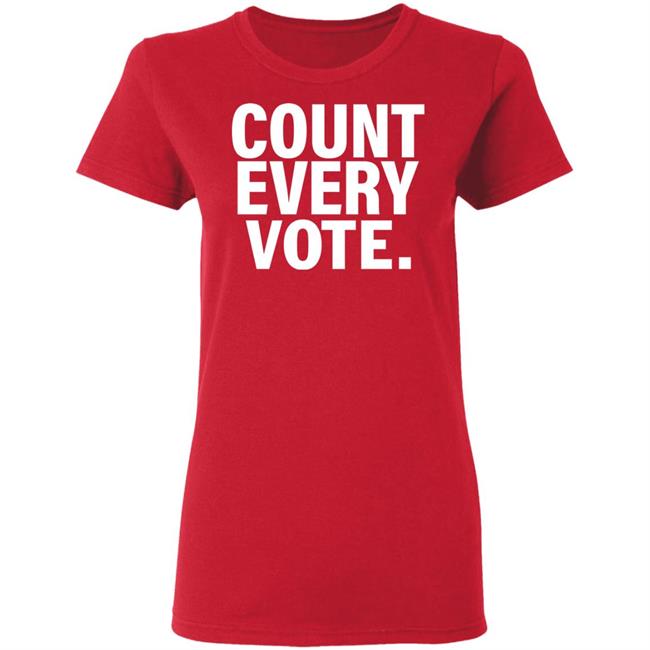 David Gabig Holds Aloft A "Count Every Vote '' Shirt David Gabig Holds Aloft A "Count Every Vote '' Shirt