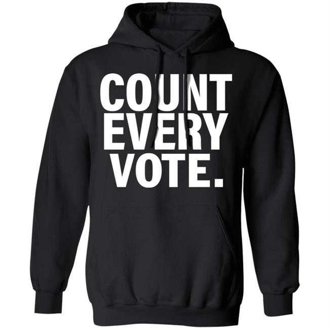David Gabig Holds Aloft A "Count Every Vote '' Shirt David Gabig Holds Aloft A "Count Every Vote '' Shirt