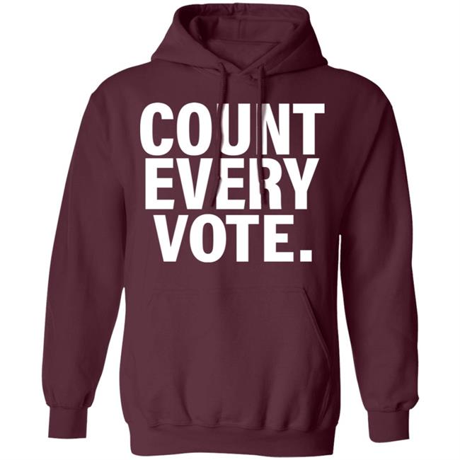 David Gabig Holds Aloft A "Count Every Vote '' Shirt David Gabig Holds Aloft A "Count Every Vote '' Shirt