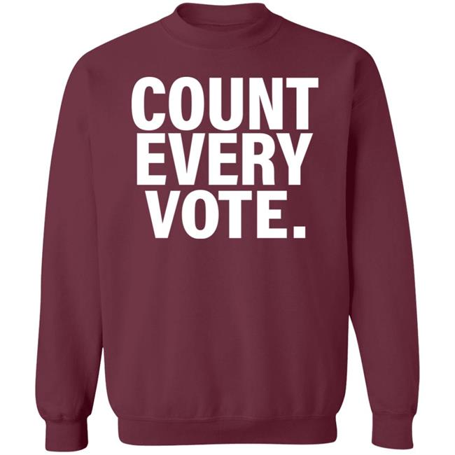 David Gabig Holds Aloft A "Count Every Vote '' Shirt David Gabig Holds Aloft A "Count Every Vote '' Shirt
