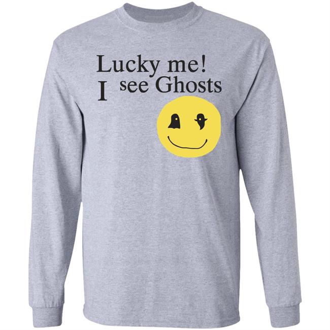 Lucky me ! I see Ghosts T Shirt Gifts for Ghost Lovers Crewneck Sweatshirt Lucky me ! I see Ghosts T Shirt Gifts for Ghost Lovers Crewneck Sweatshirt