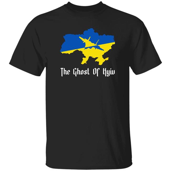 Ghost Of Kyiv Ukraine Mig-29 Flag Map Shirt