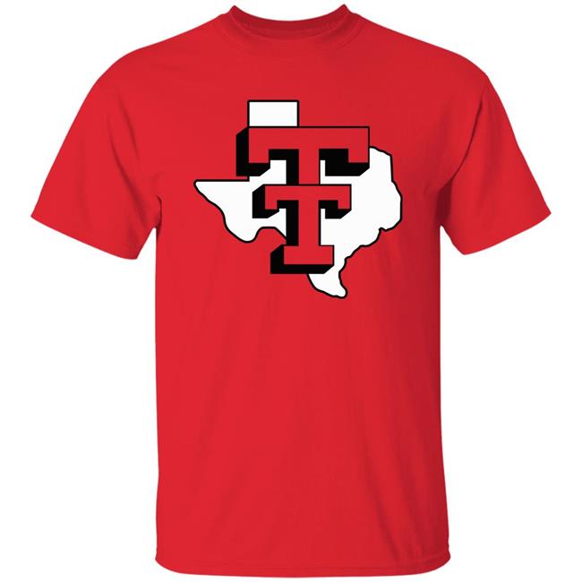 Home Field Apparel Red Texas Outline Double "T" Shirt Hoodie Sweatshirt