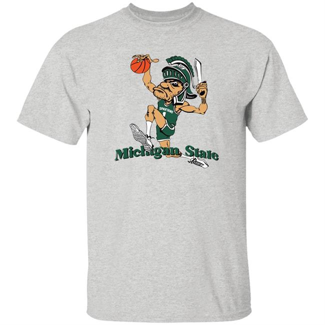 Nudgeprinting Store Michigan State University Vintage Dunking Gruff Sparty Shirt Spartanhoops
