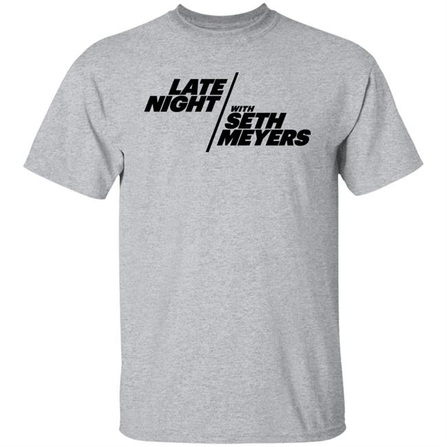 Mark Duplass Wearing Late Night With Seth Meyers Shirt