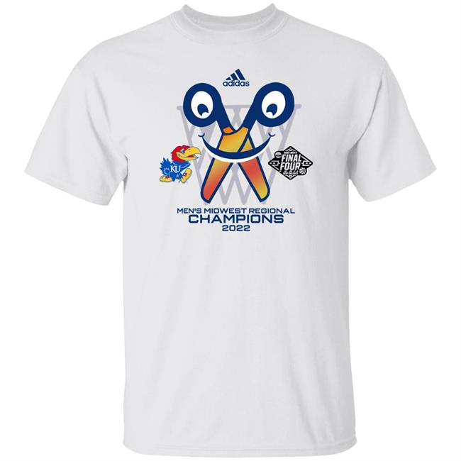 Kansas Jayhawks 2022 Ncaa Men's Basketball Tournament March Madness Final Four Regional Champions Locker Room Shirt