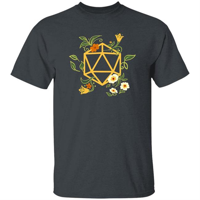 Harli Kane Wearing Geeky Polyhedral D20 Dice Set Plant Nerdy Shirt Harlihero Flower Shirt