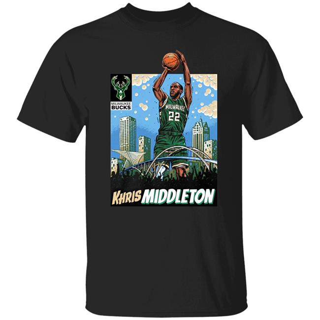 Jrue - Pat Khris Middleton Shirt Shop.Bucks Khris Middleton Skyline Milwaukee Bucks Shirt