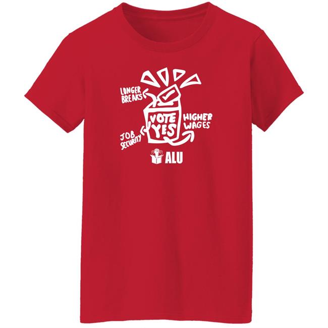 Alu Vote Yes Shirt Longer Breaks Job Security Higher Wages Alu Vote Yes Shirt Lion Tristan Alu Vote Yes Shirt Longer Breaks Job Security Higher Wages Alu Vote Yes Shirt Lion Tristan