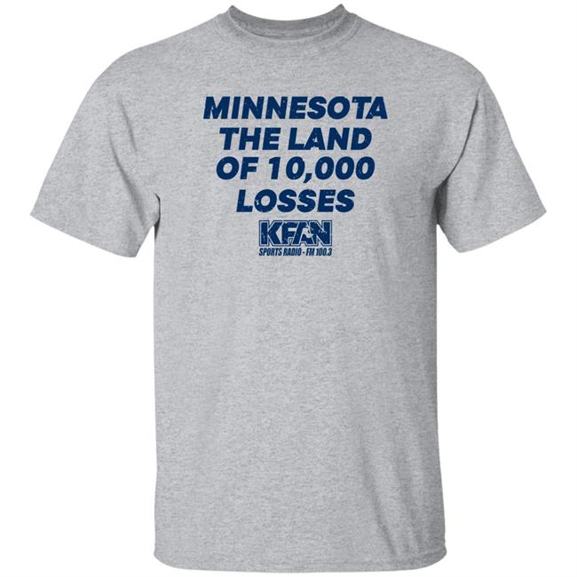 Kfan Merch Minnesota The Land Of 10000 Losses Shirt Paul Lambert