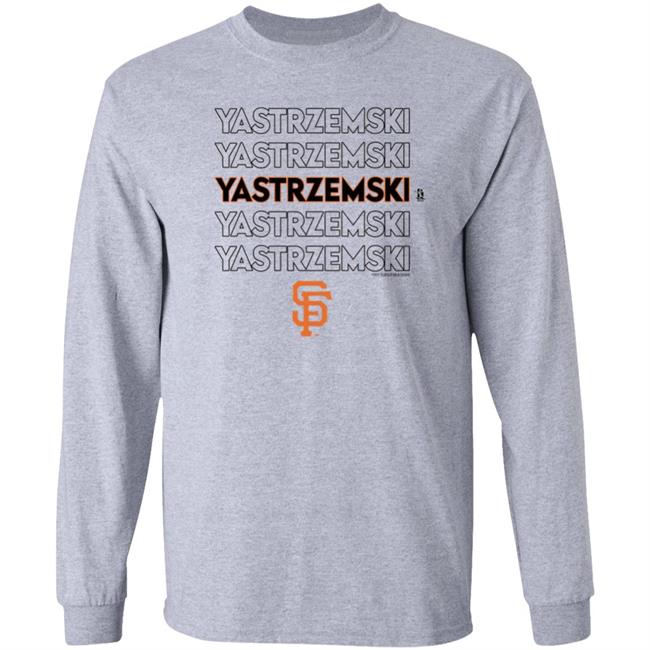 Benlikesgiants San Francisco Giants Mike Yastrzemski Stacked Tee Shirt Tinyturnip Store