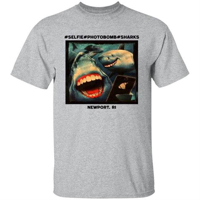 November Selfie Photobomb Sharks Newport Shirt