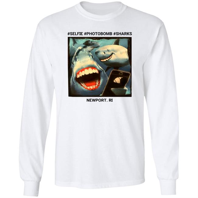 Myownnovember Selfie Photobomb Sharks Newport Shirt