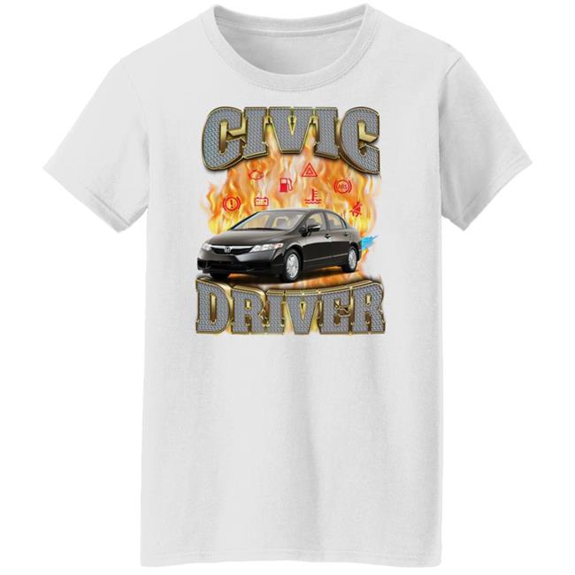 Crynowsoblater Store Shirts That Go Hard Honda Civic Driver Watch Out Black Car Edition Shirt