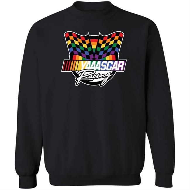 Nascar Checkered Flag Black Yaaascar Shirt Yasscar Shirt Nascar Pride Merch