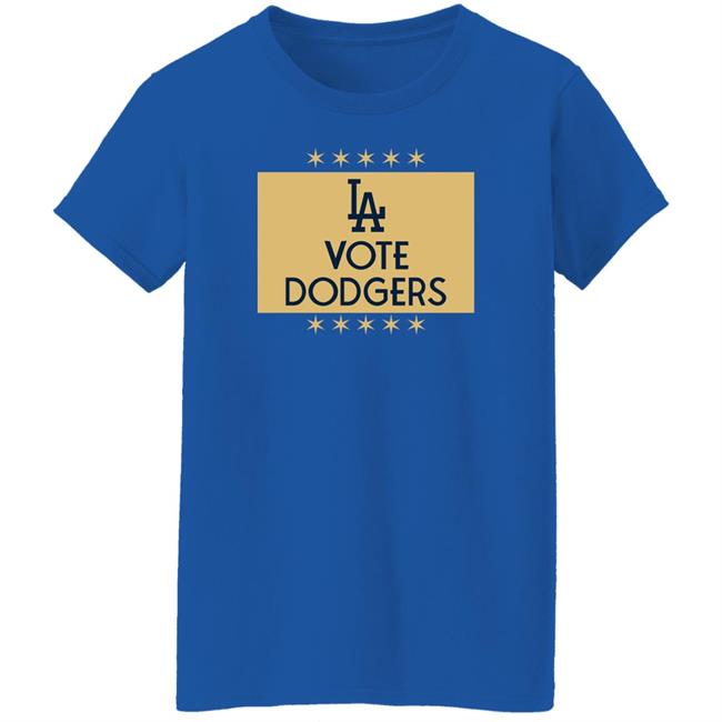Vote Dodgers T-Shirt Los Angeles Dodgers Los Angeles Dodgers Vote Dodgers T-Shirt