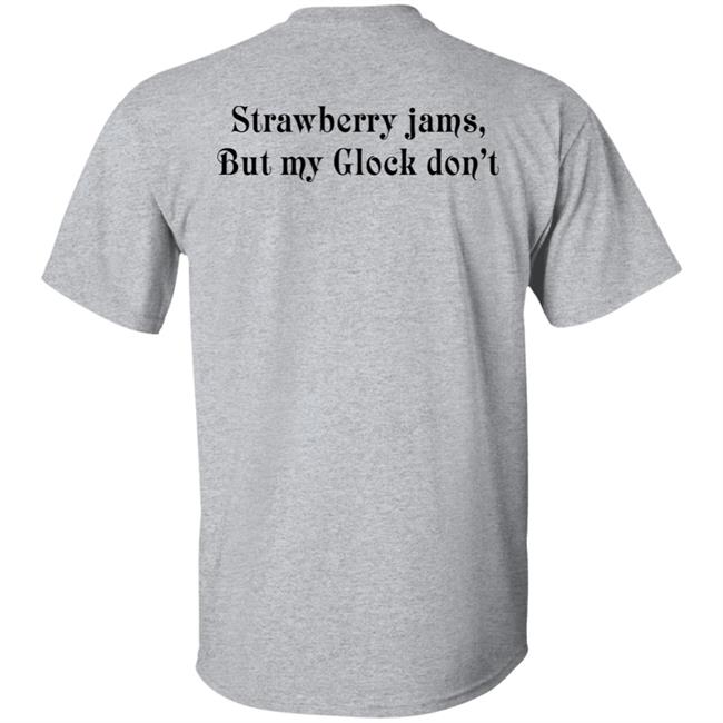 Strawberry Jams But My Glock Don't Shirt Kai Bent Lee X Ben Baller Collab Kai Bent Lee X Ben Baller Collab Strawberry Jams But My Glock Don't Shirt