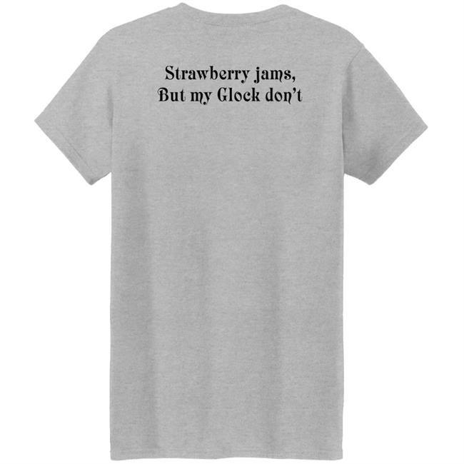 Strawberry Jams But My Glock Don't Shirt Kai Bent Lee X Ben Baller Collab Kai Bent Lee X Ben Baller Collab Strawberry Jams But My Glock Don't Shirt
