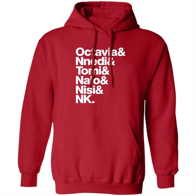 Sistah Scifi Black Authors List Shirt Gareth L Powell Wearing Octavia Nnedi Tomi Nalo Nisi Nk Shirt Sistahscifi Merch