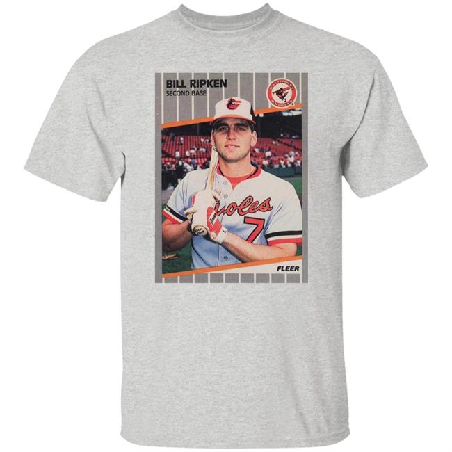 Baseball Error Card Baltimore Orioles Bill Ripken Second Base Face Card 1989 Fleer Shirt