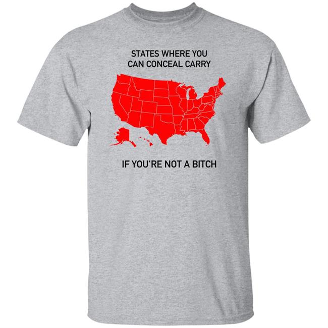 States Where You Can Conceal Carry If You're Not A Bitch Shirt Ghostguns.Com