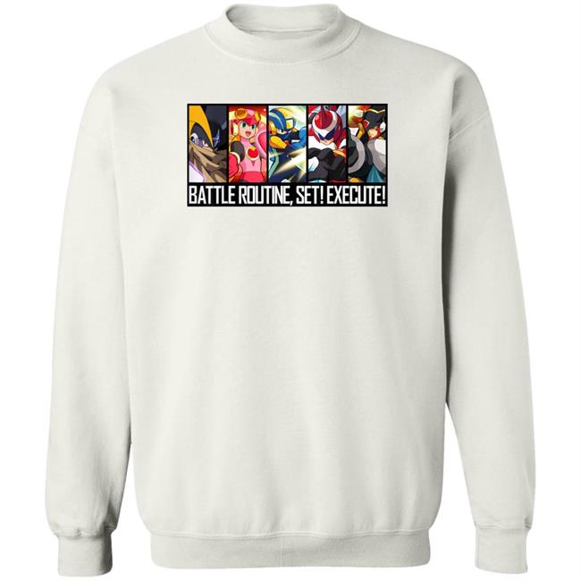 Battle Routine Set Execute Shirt The Rockman Exe Zone Mega Man Battle Network Shirt