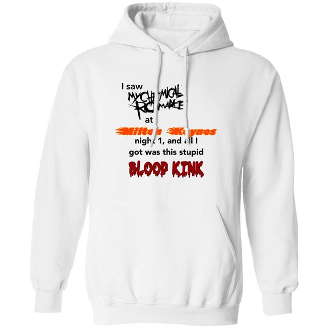 My Chemicalromance Milton Keynes Blood Kind Shirt G3tupcow4rd I Saw My Chemical Romance At Night 1 And Blood Kind Shirt