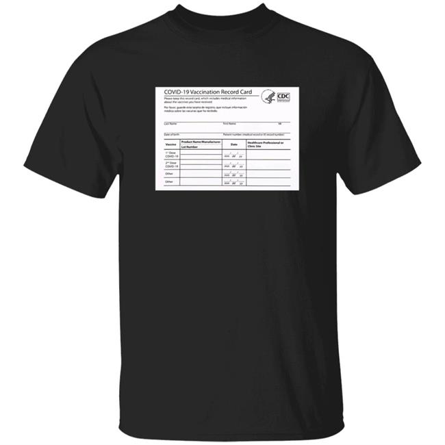 Covid 19 Vaccination Record Card Shirt Hoodie Sweatshirt
