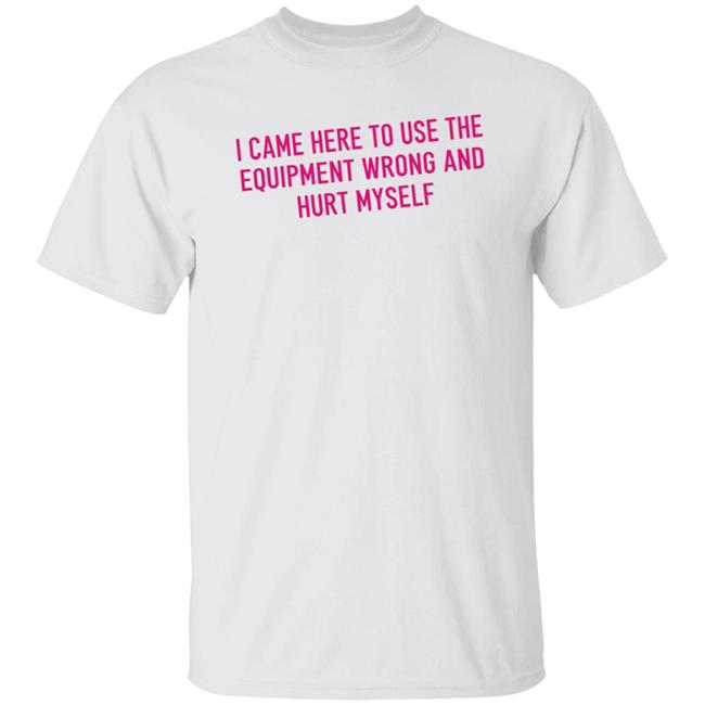 I Came Here To Use The Equipment Wrong And Hurt Myself Shirt Hoodie Sweatshirt