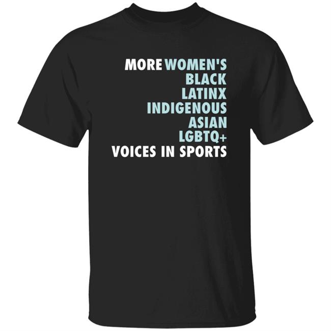 Vu - More Women's Black Latinx Indigenous Asian Lgbtq Voice In Sport Shirt Gotham FC More Diverse Voices In Sports Shirt
