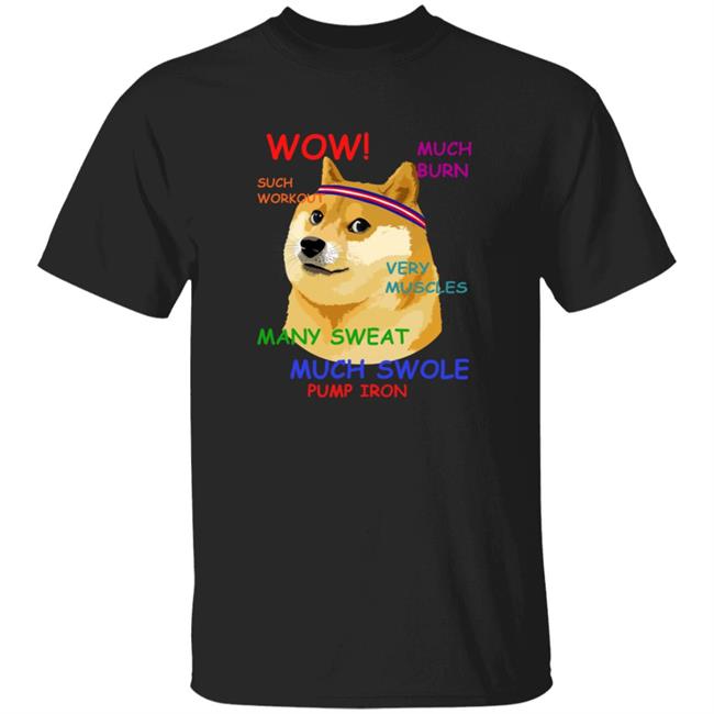 HoangAnh - Very Fitness Doge Wow Much Burn Such Workout Shirt Wow Much Burn Such Workout Very Muscles Shirt