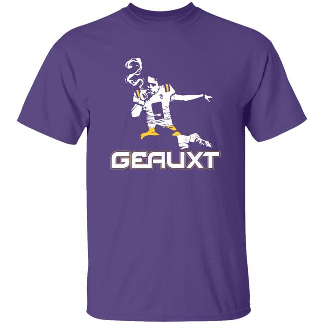 Joe Burrow Smoking Cigar Shirt Sports Crack Store The Geauxt Joe Burreaux Cigar Shirt