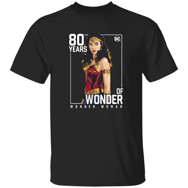 80 Years Of Wonder Woman Shirt Gal Gadot 80 Years Of Wonder Shirt