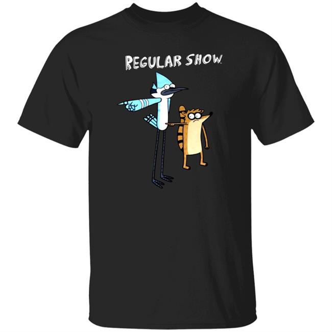 Regular Show Pointing Rigby And Mordecai Shirt Walmart Merch