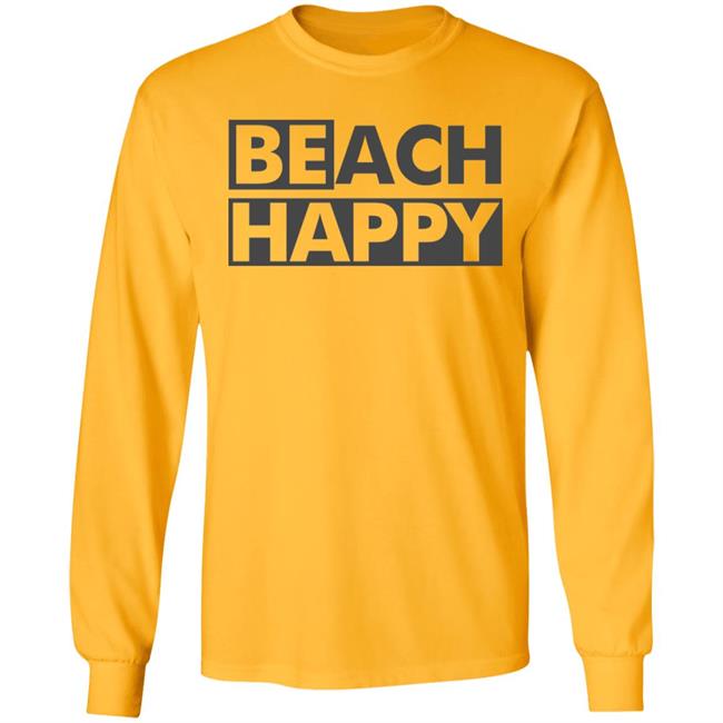 BEACH HAPPY SHIRT White Hoodie Sweatshirt BEACH HAPPY SHIRT White Hoodie Sweatshirt