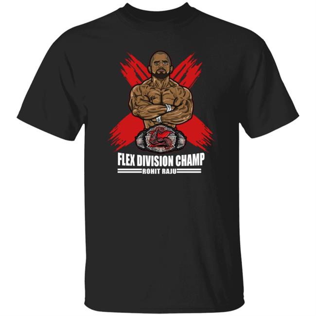 Flex Division Champion Rohit Raju SHIRT Black Hoodie Sweatshirt